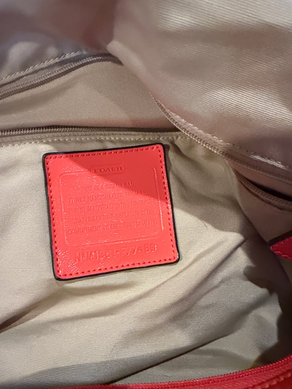 Coach Orange Signature Travel Nylon Duffle Bag 20 by 12 - Picture 9 of 12